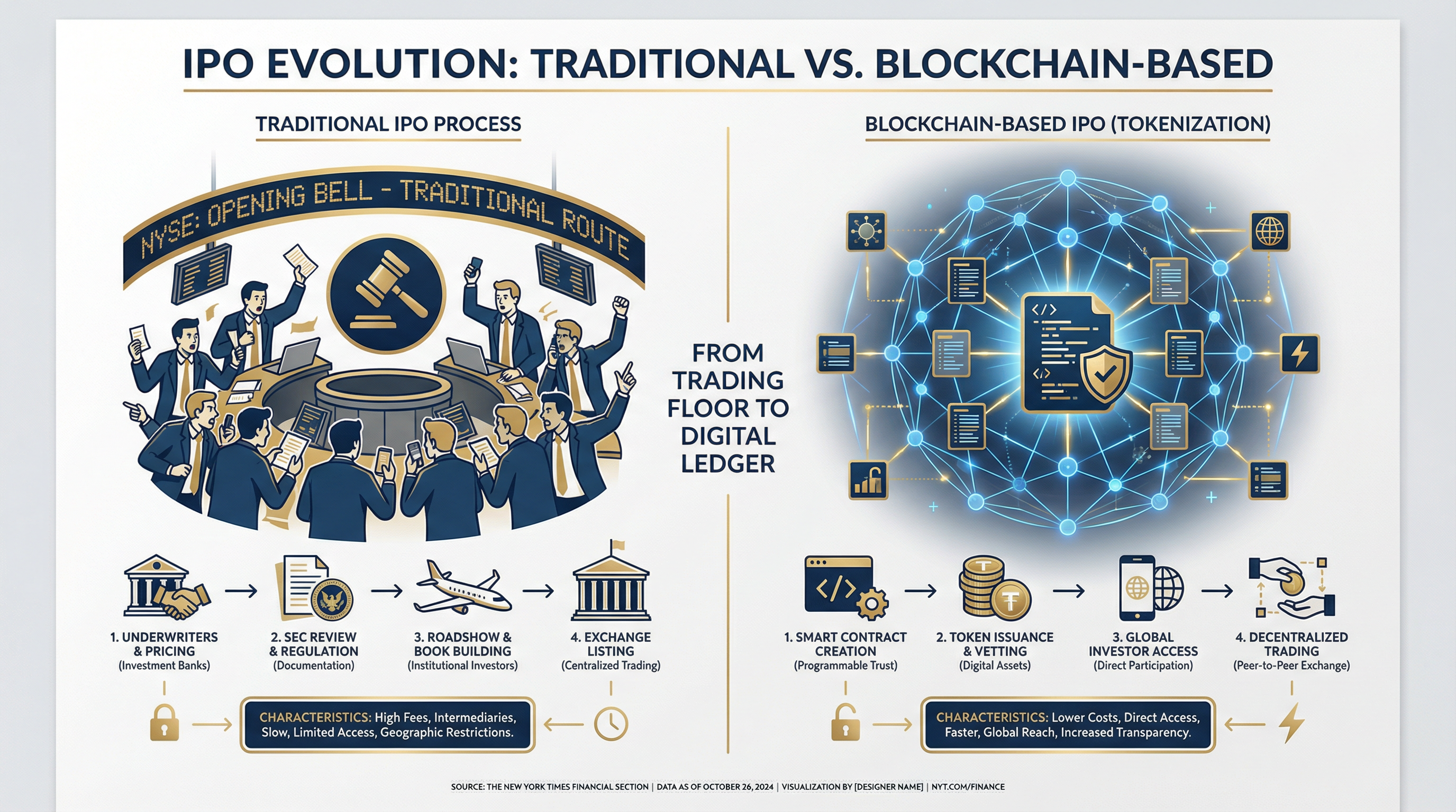 IPO Traditional vs Blockchain